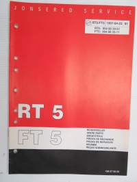 Jonsered RT 5 - FT 5 Spare parts / Ersatzteile / Pièces détachées / Reserve onderdelen / Repuestos / Reservdelar