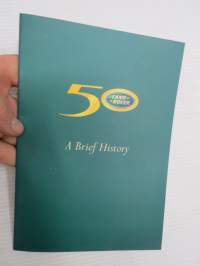 Land Rover 50 - Brief history -myyntiesite / sales brochure