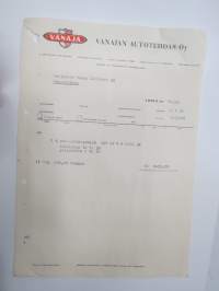 Vanajan Autotehdas Oy, 31.1.1959 -asiakirja / business document