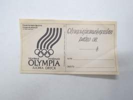 Montreal - Innsbruck Olympia juoma dryck - Passionhedelmäjuoma - Olympiajuomakapulan paino - arvaus- / arvontakuponki