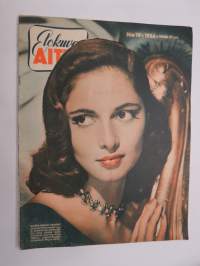 Elokuva-Aitta 1956 nr 19, Merten sudet, Tauno Palo & Belinda Lee -kuva, Lottien sotaa, James Stewart, sivu 7. kuva - Marilyn Monroe ym.