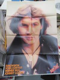 Johnny Logan - Suosikki-lehden keskiaukeamajuliste / magazine centerfold poster