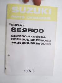 Suzuki SE2500 / SE2500A / SE2500D / SE2500AD / SE2500K / SE2500KD Generator Parts Catalogue -generaattori varaosaluettelo