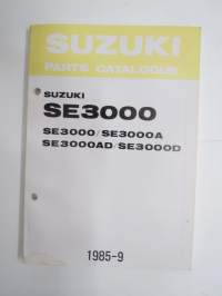 Suzuki SE3000 / SE3000A / SE3000D / SE3000AD Generator Parts Catalogue -generaattori varaosaluettelo