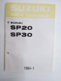 Suzuki SP20 / SP30 Water pump parts catalogue -vesipumppu varaosaluettelo