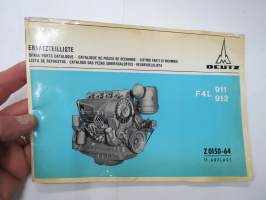 Deutz KHD F4L 911, 912 Z 0150-64 Ersatzteilliste, Spare parts catalogue, Catalogue de pièces de rachange, Listino parti di Ricambio, Lista de repuestos, Catalogo das