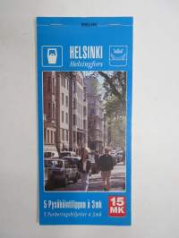 Helsinki - Helsingfors 5 pysäköintilippua á 3 mk - 5 parkeringsbiljetter - sarja nr B081486, vuodelta 1995