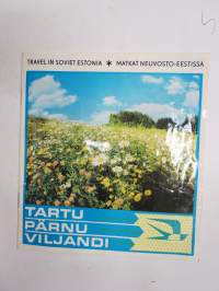 Travel in Soviet Estonia - Matkat Neuvosto-Eestissä - Tartu, Pärnu, Viljandi -matkailuesite / travel brochure