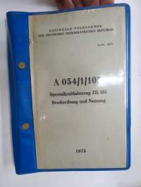 Spezialkraftfajrzeug ZIL 135 Beschreibung und Nutzung  -sotilasuorma-auto ZIL, käyttöohjekirja saksaksi / special military vehicle, manual