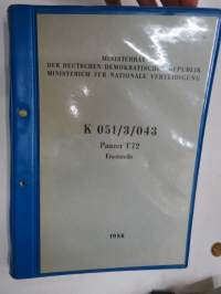 Panzer T72 K 051/3/043 Ersatzteile -panssarivaunu, varaosaluettelo / tank, parts catalog