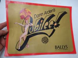 Bally´s (Hotel-Casino) Las Vegas, Nevada - Don Arden´s Jubilee - a tribute to the magic of movies -show-esityksen ohjelma