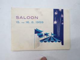 Saloon 15. tai 16.8.1959 - Valli-Auto Oy, Salo, Ford Elojuhlat (traktorit ym. markkinointitilaisuus) -kutsukortti / invitation