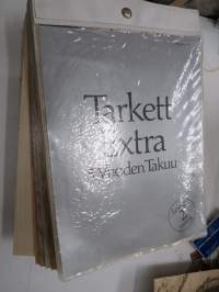 Tarkett Extra - muovimatot -mallikansio, 1980-lukua? / floor covers sample folder