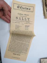 Sally -elokuvan (mykkäfilmi) käsiohjelma 1925, pääosissa Colleen Moore, Lloyd Hughes, Leon Errol, Dan Mason, Eva Novak -movie program