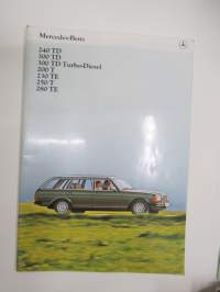 Mercedes-Benz 240 TD, 300 TD, 300 TD Turbo-Diesel, 200 T, 230 TE, 250 T, 280 TE 1981 -myyntiesite / sales brochure