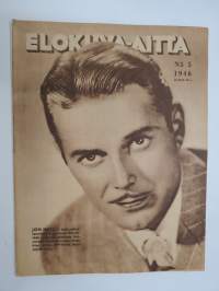 Elokuva-Aitta 1946 nr 5 kansikuva Jon Hall, Maailman elokuvatalous nykyhetkellä, Regina Linnanheimo kotonaan, ym. -elokuvalehti