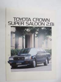 Toyota Crown Super Saloon 2.8i 1985 -myyntiesite / sales brochure