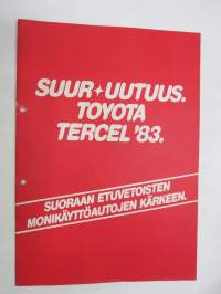 Toyota Tercel 1983 -myyntiesite / sales brochure
