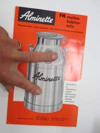 Alminette FM-maidonkuljetusastia -myyntiesite / sales brochure
