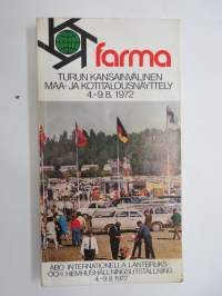 Farma - Turun kansainvälinen maa- ja kotitalousnäyttely 4.-9.8.1972 Åbo internationella lantbruks- och hemhållningsutställning -fair program