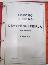 Lokomo A 351 NS Käyttöohjekirja (nr 109454) -crane manual, in finnish