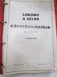 Lokomo A 351 NS autonosturi käyttöohjekirja (nr 109454) -mobile crane manual, in finnish