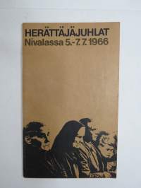 Herättäjäjuhlat Nivala 5-7.7.1966 Juhlaopas - Käsiohjelma -religious meeting, program and guide