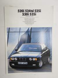 BMW 520i, 524td, 525i, 530i, 535i 1988 Farben Polster - Colours and upholstery - Färger och klädslar -värimallit & sisustus