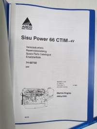 Sisu Power 66CTIM-4v Varaosaluettelo - Reservdelskatalog - Parts Catalogue Ersatzteilliliste moottorin numerosta U 1001 Marine Engine 260 hp/ 2200 24V