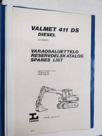 Valmet 411 DS Diesel Varaosaluettelo - Reservdelskatalog - Parts Catalogue Lännen M 213/T214 moottorin numerosta 73000...