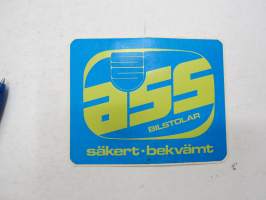 ASS Bilstolar - säker - bekvämt -tarra / sticker
