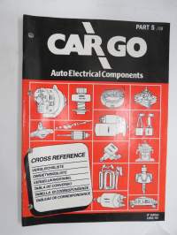 Car Go Auto Electrical Component parts 5 Cross reference list -varaosien yhteensopivuudet