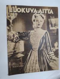 Elokuva-Aitta 1945 nr 21, kansikuva Helena Kara, Jussit jaettiin, Rauli Tuomi & Rakel Linnanheimo kotonaan, Ihailijakirjeitä, Shirley Temple, Oscar Lindelöf kertoo