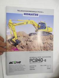 Komatsu PC240-6 telakaivukonesarja -myyntiesite / excavator sales brochure
