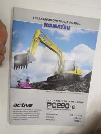 Komatsu PC290-6 telakaivukonesarja -myyntiesite / excavator sales brochure