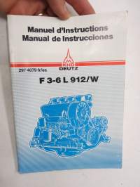 Deutz F 3-6- L 912/W Manuel d´instructions - Manual de Instrucciones