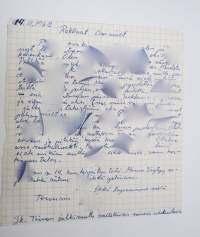14.11.1962 - Rakkaat omaiset -aito itsemurhan tekijän tai aikojan kirje