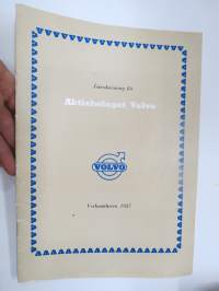 Årsredovisning för Aktiebolaget Volvo - Verksamheten 1957 -annual report, vuosikertomus pari hyvää kuvituskuvaa