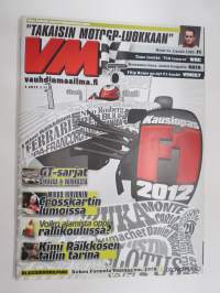 Vauhdin Maailma 2012 nr 3, GT-sarjat, Grosskart - Mikko Hirvonen, Rallikoulu?, Kimi Räikkösen tallin tarina, F! 2012 kausiopas, Keken Formula Veemax vm. 1970