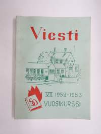Viesti - Sirola-Opisto VII vuosikurssi 1952-53 kurssijulkaisu, kaikki osanottajat näkyvät kohteen kuvissa henkilötietoineen