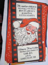 Hyvää joulua ja onnellista uutta vuotta - God jul och ett gott nytt år - elokuvateattereiden auloissa ollut juliste -elokuvajuliste / movie poster