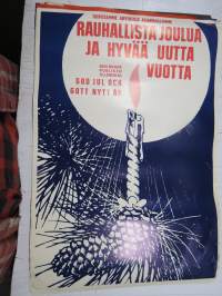 Rauhallista joulua ja hyvää uutta vuotta - God jul och gott nytt år - elokuvateattereiden auloissa ollut juliste -elokuvajuliste / movie poster