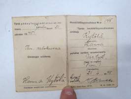 Pioneerivarikko, Pääsylupatodistus nr 145, 21.6.1945 -admission certificate