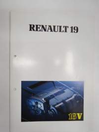 Renault 19 16 V -myyntiesite / sales brochure