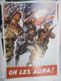 On les aura - Sodan lehdet dokumentti 42 -juliste, uustuotantoa / poster, reprint