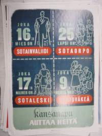 Kansanapu - Sodan lehdet dokumentti 52 -juliste, uustuotantoa / poster, reprint