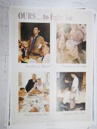 Ours to fight for - Sodan lehdet dokumentti 35 -juliste, uustuotantoa / poster, reprint