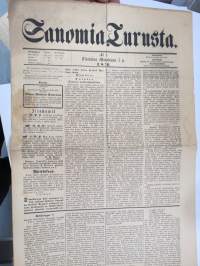 Sanomia Turusta 1876 nr 19, ilmestynyt 7.3.1876, Sananen wankeuslaitoksista, Puukoitus Masku Juwan Rustholli, Apu-Opettaja Forssan Tehtaan kouluuun, 1876 Näyttely