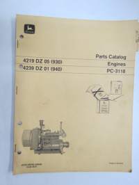 John Deere 4219 DZ 05 (930), 4239 DZ 01 (940) Engines - Parts Catalog - PC-3118 -varaosaluettelo
