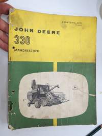 John Deere 330 Mähdresser Ersatzteilliste -varaosaluettelo, leikkuupuimuri